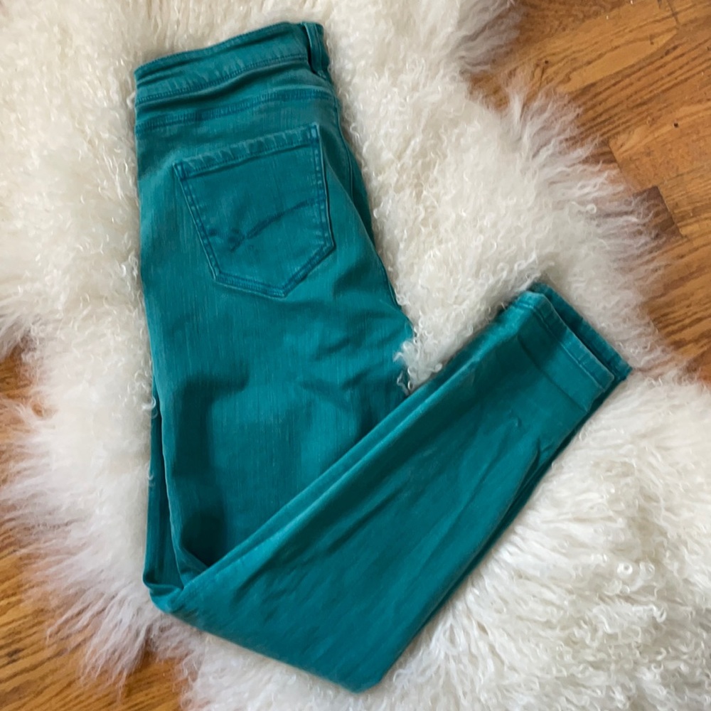 LIVERPOOL Teal Skinny Crop Jeans